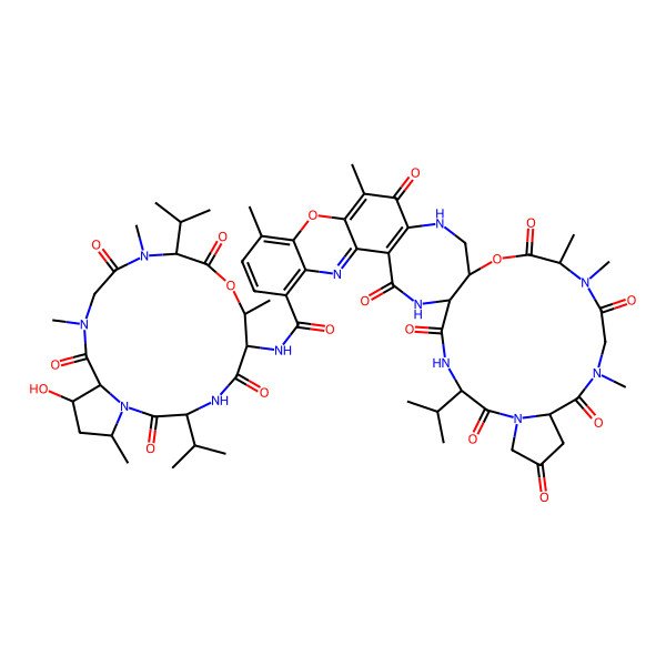 2D Structure of N-[17-hydroxy-7,11,14,19-tetramethyl-2,5,9,12,15-pentaoxo-3,10-di(propan-2-yl)-8-oxa-1,4,11,14-tetrazabicyclo[14.3.0]nonadecan-6-yl]-11,15,23,24,27-pentamethyl-3,16,22,25,28,31,34,37-octaoxo-35-propan-2-yl-13,21-dioxa-2,6,18,24,27,33,36-heptazahexacyclo[18.17.0.04,17.05,14.07,12.029,33]heptatriaconta-4(17),5,7,9,11,14-hexaene-8-carboxamide