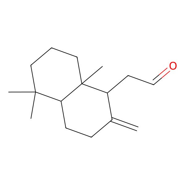 2D Structure of 2-[(1S,4aS,8aR)-5,5,8a-trimethyl-2-methylidene-3,4,4a,6,7,8-hexahydro-1H-naphthalen-1-yl]acetaldehyde