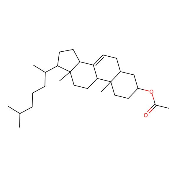 2D Structure of [(3S,5S,9R,10S,13R,14R,17R)-10,13-dimethyl-17-[(2R)-6-methylheptan-2-yl]-2,3,4,5,6,9,11,12,14,15,16,17-dodecahydro-1H-cyclopenta[a]phenanthren-3-yl] acetate