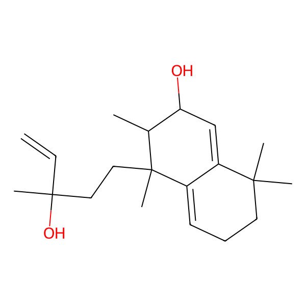 2D Structure of (2S,3S,4R)-4-[(3R)-3-hydroxy-3-methylpent-4-enyl]-3,4,8,8-tetramethyl-2,3,6,7-tetrahydronaphthalen-2-ol