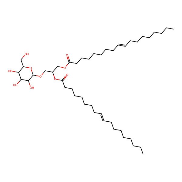 2D Structure of [(2S)-2-[(Z)-octadec-9-enoyl]oxy-3-[(2S,3R,4S,5S,6R)-3,4,5-trihydroxy-6-(hydroxymethyl)oxan-2-yl]oxypropyl] (Z)-octadec-9-enoate