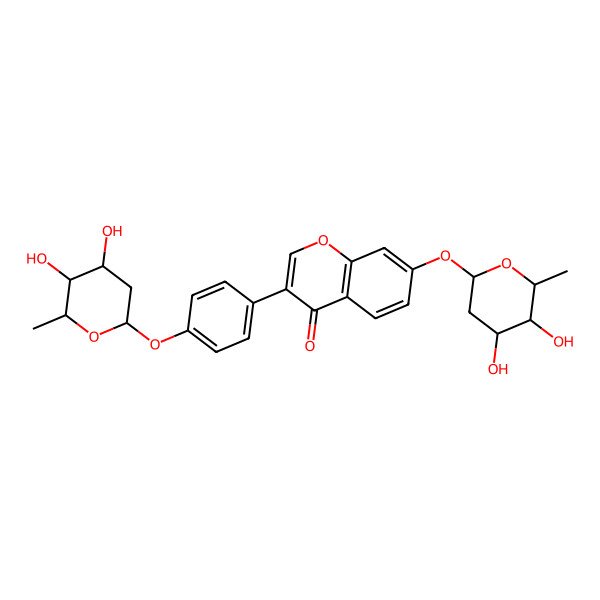 2D Structure of Daidzein-4',7-di-(2-deoxy-alpha-L-fucopyranoside)