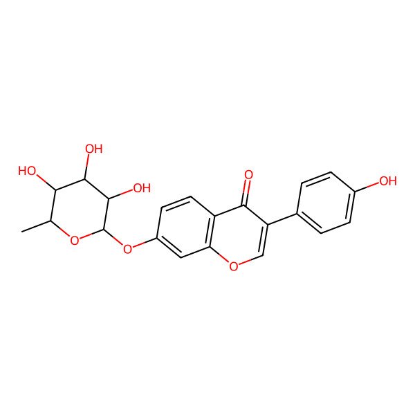 2D Structure of Daidzein 7-alpha-L-rhamnoside