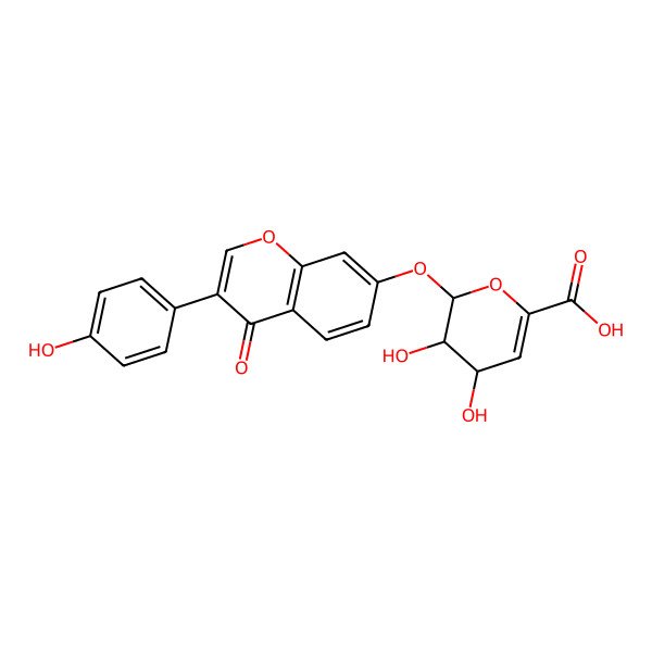 2D Structure of Daidzein 7-O-alpha-4'-anhydro-4',5'-didehydroglucuronide