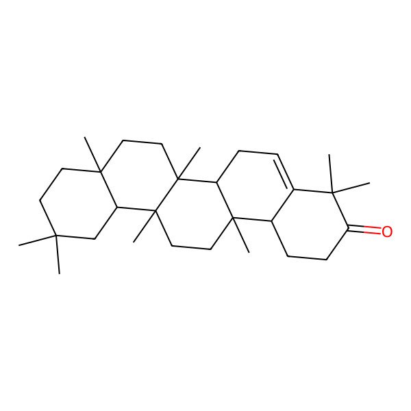 2D Structure of (6aS,6aS,6bS,8aR,12aR,14aS,14bS)-4,4,6a,6b,8a,11,11,14a-octamethyl-2,6,6a,7,8,9,10,12,12a,13,14,14b-dodecahydro-1H-picen-3-one