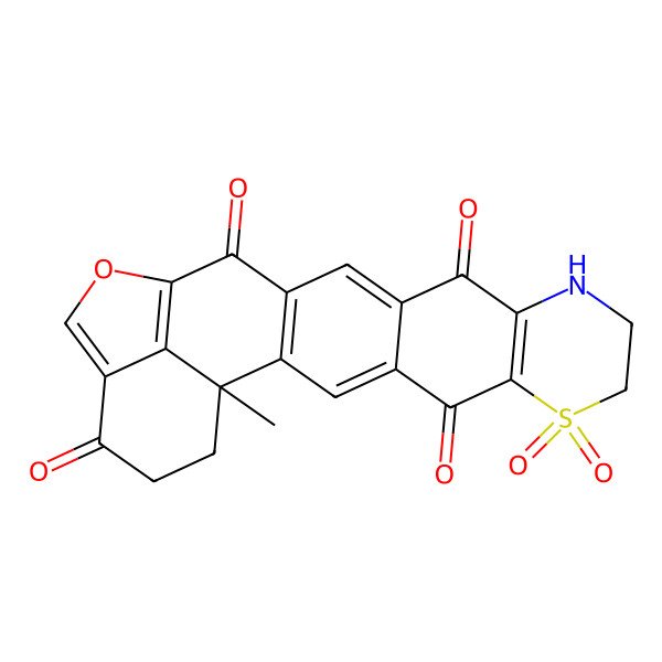 2D Structure of 1-Methyl-7,7-dioxo-18-oxa-7lambda6-thia-10-azahexacyclo[15.6.1.02,15.04,13.06,11.020,24]tetracosa-2(15),3,6(11),13,17(24),19-hexaene-5,12,16,21-tetrone