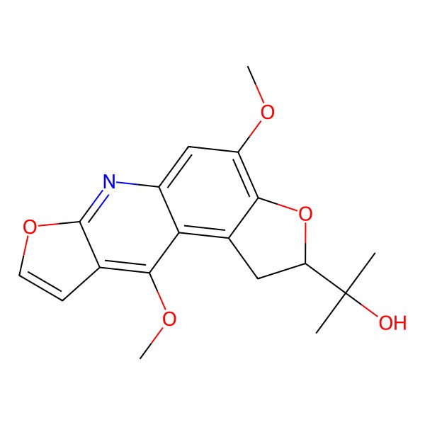 2D Structure of 2-[(4R)-7,16-dimethoxy-5,12-dioxa-10-azatetracyclo[7.7.0.02,6.011,15]hexadeca-1,6,8,10,13,15-hexaen-4-yl]propan-2-ol