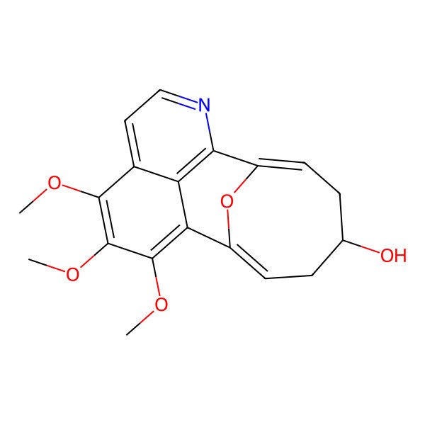 2D Structure of (5S)-14,15,16-trimethoxy-18-oxa-10-azatetracyclo[7.7.1.12,8.013,17]octadeca-1(16),2,7,9,11,13(17),14-heptaen-5-ol