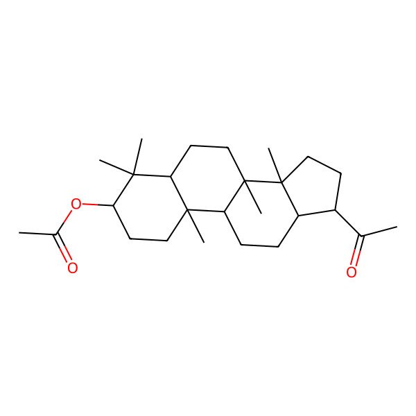 2D Structure of [(3S,5R,8R,9R,10R,13R,14R,17S)-17-acetyl-4,4,8,10,14-pentamethyl-2,3,5,6,7,9,11,12,13,15,16,17-dodecahydro-1H-cyclopenta[a]phenanthren-3-yl] acetate