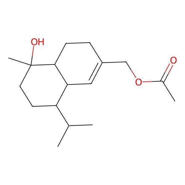 2D Structure of [(4aR,5R,8S,8aR)-5-hydroxy-5-methyl-8-propan-2-yl-4,4a,6,7,8,8a-hexahydro-3H-naphthalen-2-yl]methyl acetate
