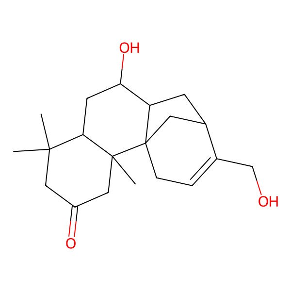 2D Structure of (1R,2S,7S,9S,10S,12S)-9-hydroxy-13-(hydroxymethyl)-2,6,6-trimethyltetracyclo[10.3.1.01,10.02,7]hexadec-13-en-4-one