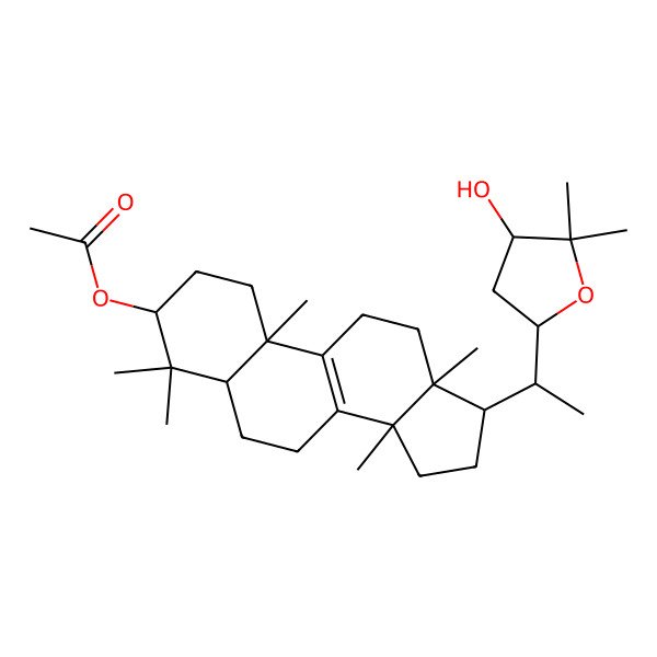 2D Structure of [(3S,5R,10S,13R,14R,17R)-17-[(1S)-1-[(2R,4S)-4-hydroxy-5,5-dimethyloxolan-2-yl]ethyl]-4,4,10,13,14-pentamethyl-2,3,5,6,7,11,12,15,16,17-decahydro-1H-cyclopenta[a]phenanthren-3-yl] acetate