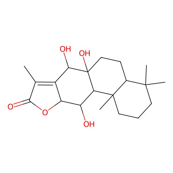 2D Structure of 6a,7,11-Trihydroxy-4,4,8,11b-tetramethyl-1,2,3,4a,5,6,7,10a,11,11a-decahydronaphtho[2,1-f][1]benzofuran-9-one