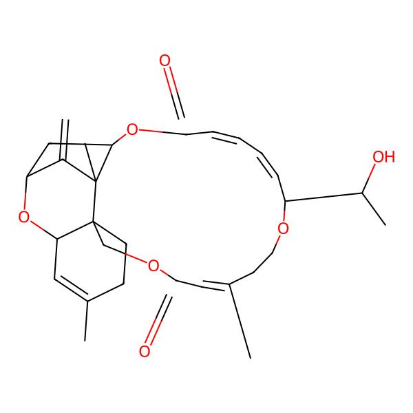 2D Structure of (1R,3R,8R,17R,24R,25S)-17-[(1R)-1-hydroxyethyl]-5,13,25-trimethyl-26-methylidene-2,10,16,23-tetraoxatetracyclo[22.2.1.03,8.08,25]heptacosa-4,12,18,20-tetraene-11,22-dione