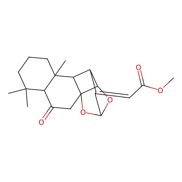 2D Structure of methyl (2Z)-2-[(1S,4R,9S,10S,11R,14R,16R)-5,5,9-trimethyl-3-oxo-15,17-dioxapentacyclo[12.2.1.01,10.04,9.011,16]heptadecan-13-ylidene]acetate