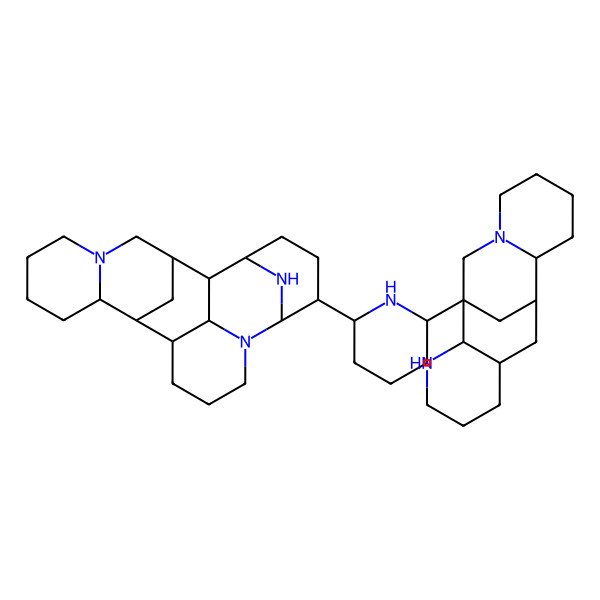 2D Structure of 15-[6-(3,15-Diazatetracyclo[7.7.1.02,7.010,15]heptadecan-1-yl)piperidin-2-yl]-8,17,22-triazahexacyclo[9.9.1.12,10.112,16.03,8.017,21]tricosane