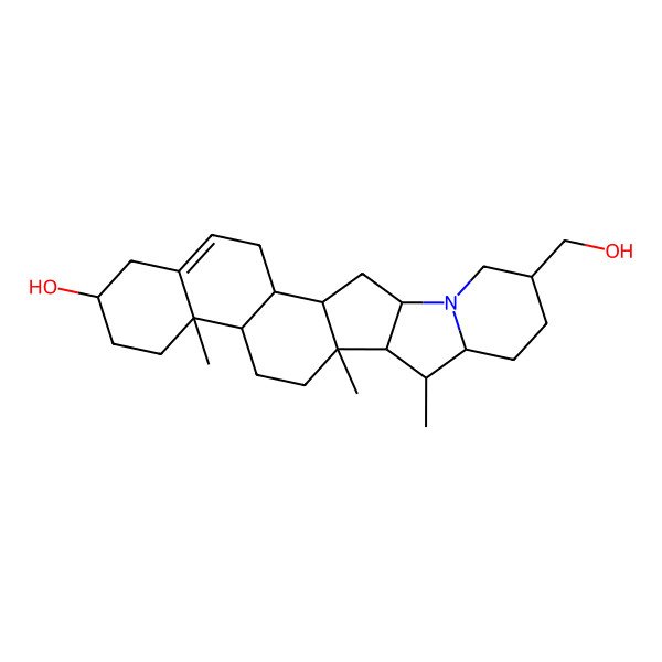 2D Structure of 20-(Hydroxymethyl)-10,14,16-trimethyl-22-azahexacyclo[12.10.0.02,11.05,10.015,23.017,22]tetracos-4-en-7-ol