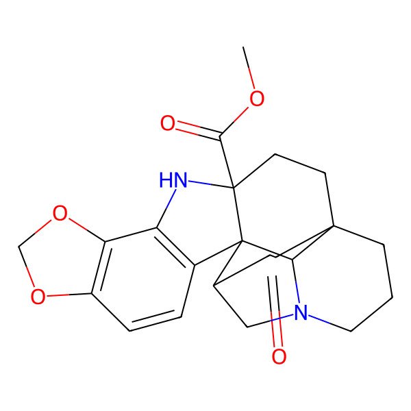 2D Structure of methyl (1R,4R,15S,16R,19R)-20-oxo-8,10-dioxa-5,17-diazaheptacyclo[15.4.3.01,16.04,15.06,14.07,11.015,19]tetracosa-6(14),7(11),12-triene-4-carboxylate