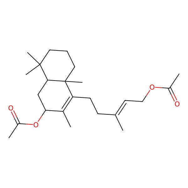 2D Structure of [(E)-5-[(3S,4aR,8aR)-3-acetyloxy-2,5,5,8a-tetramethyl-3,4,4a,6,7,8-hexahydronaphthalen-1-yl]-3-methylpent-2-enyl] acetate
