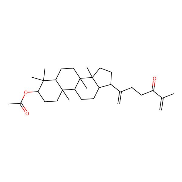 2D Structure of [(3S,5R,8R,9R,10R,13R,14R,17S)-4,4,8,10,14-pentamethyl-17-(6-methyl-5-oxohepta-1,6-dien-2-yl)-2,3,5,6,7,9,11,12,13,15,16,17-dodecahydro-1H-cyclopenta[a]phenanthren-3-yl] acetate