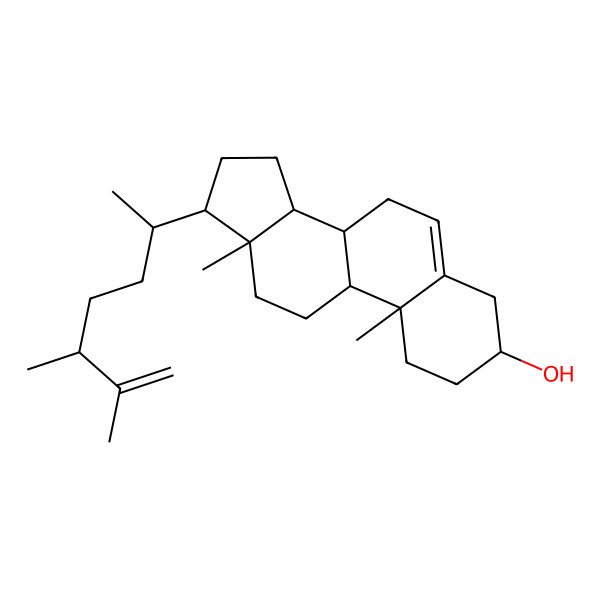 2D Structure of 17-(5,6-dimethylhept-6-en-2-yl)-10,13-dimethyl-2,3,4,7,8,9,11,12,14,15,16,17-dodecahydro-1H-cyclopenta[a]phenanthren-3-ol