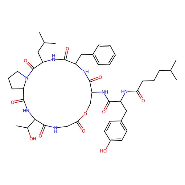 2D Structure of deamino-hLeu-Tyr-D-Ser(1)-Phe-D-Leu-Pro-D-Thr-Gly-(1)