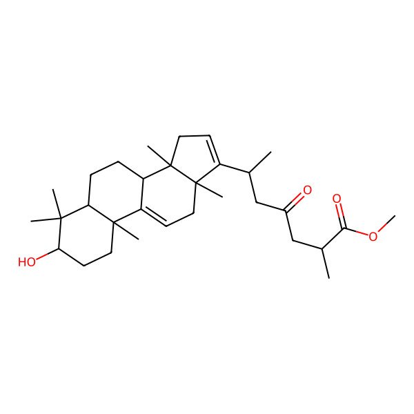 2D Structure of methyl (2S,6R)-6-[(3S,5R,8S,10S,13S,14S)-3-hydroxy-4,4,10,13,14-pentamethyl-2,3,5,6,7,8,12,15-octahydro-1H-cyclopenta[a]phenanthren-17-yl]-2-methyl-4-oxoheptanoate
