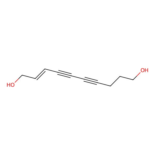 2D Structure of Dec-2-en-4,6-diyne-1,10-diol