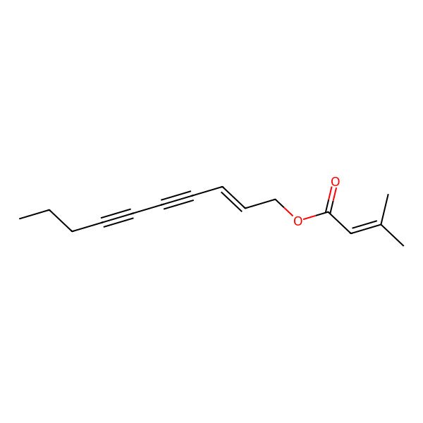 2D Structure of Dec-2-en-4,6-diynyl 3-methylbut-2-enoate