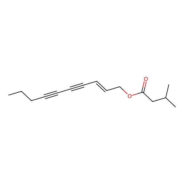 2D Structure of Dec-2-en-4,6-diynyl 3-methylbutanoate