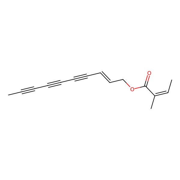 2D Structure of Dec-2-en-4,6,8-triynyl 2-methylbut-2-enoate