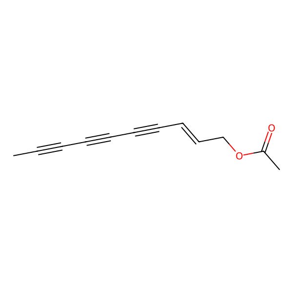 2D Structure of Dec-2-en-4,6,8-triynyl acetate