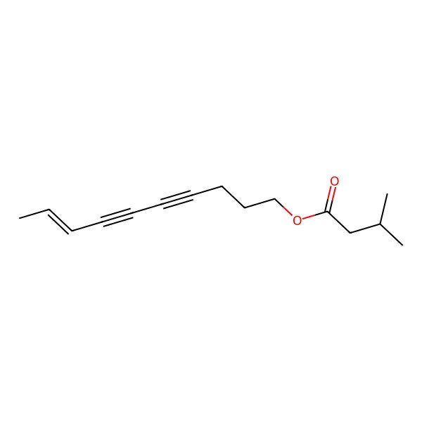 2D Structure of Dec-8-en-4,6-diynyl 3-methylbutanoate