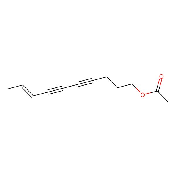 2D Structure of Dec-8-en-4,6-diynyl acetate