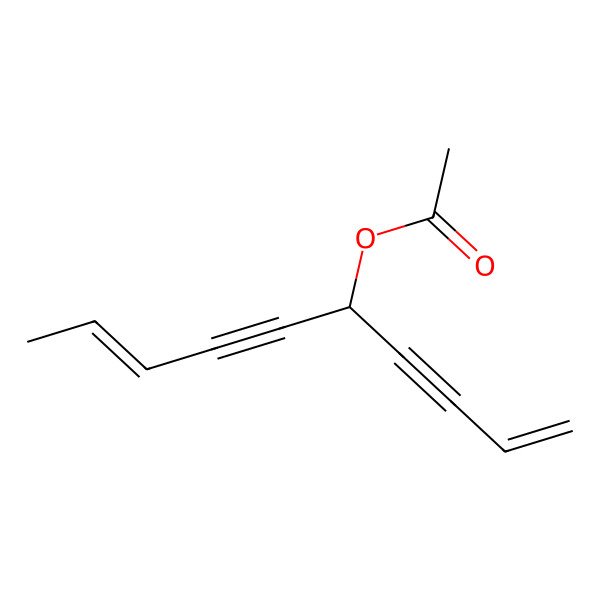 2D Structure of Deca-1,8-dien-3,6-diyn-5-yl acetate