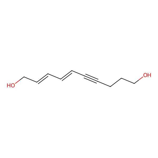 2D Structure of Deca-2,4-dien-6-yne-1,10-diol