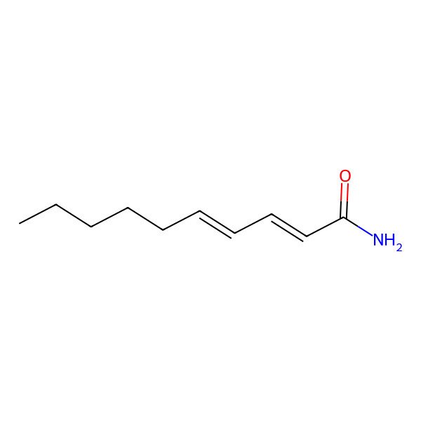 2D Structure of Deca-2,4-dienamide