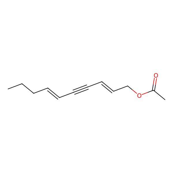 2D Structure of Deca-2,6-dien-4-ynyl acetate