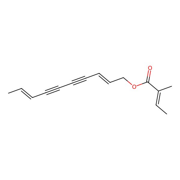 2D Structure of Deca-2,8-dien-4,6-diynyl 2-methylbut-2-enoate