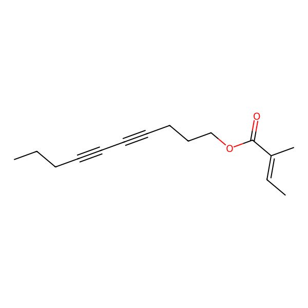 2D Structure of Deca-4,6-diynyl 2-methylbut-2-enoate