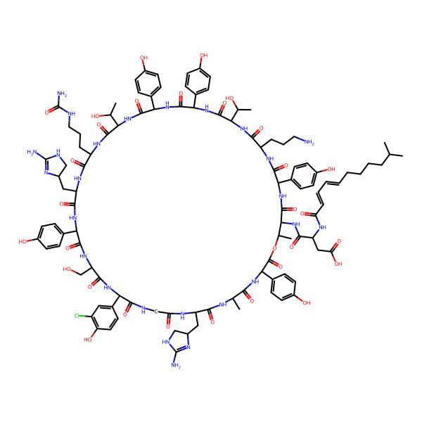 2D Structure of Dechloroenduracidin