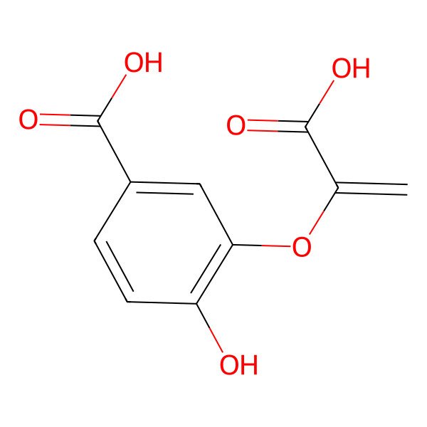 2D Structure of Dehydrochorismic acid