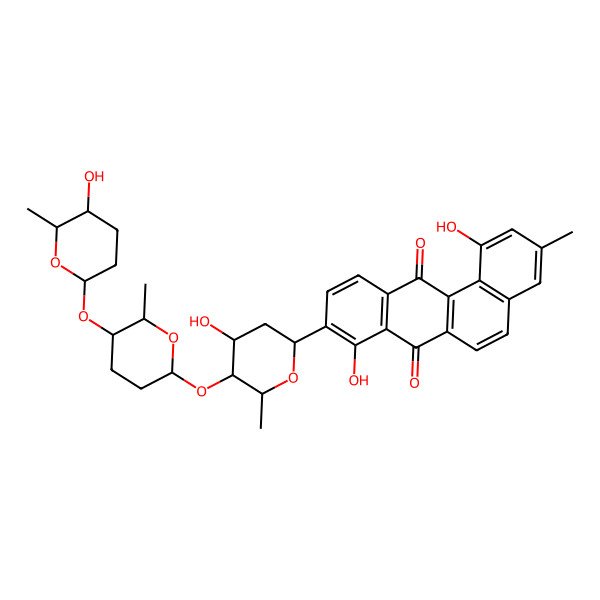 2D Structure of Dehydroxyaquayamycin B