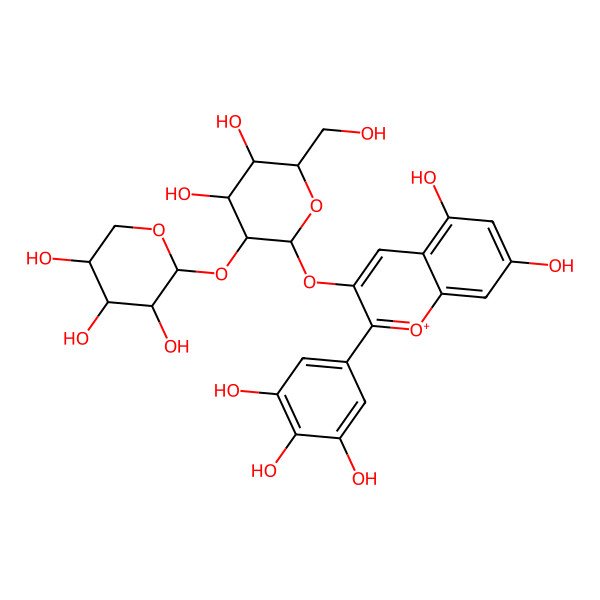 2D Structure of Delphinidin-3-O-sambubioside