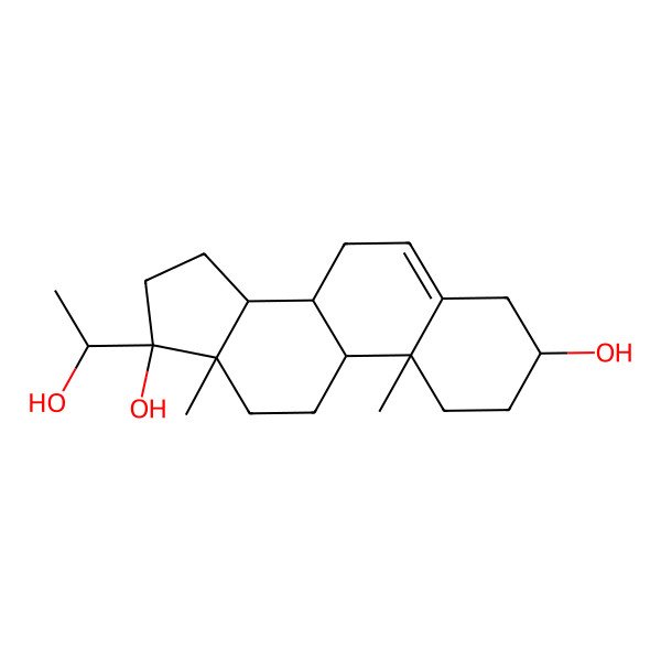 2D Structure of delta 5-Pregnenetriol