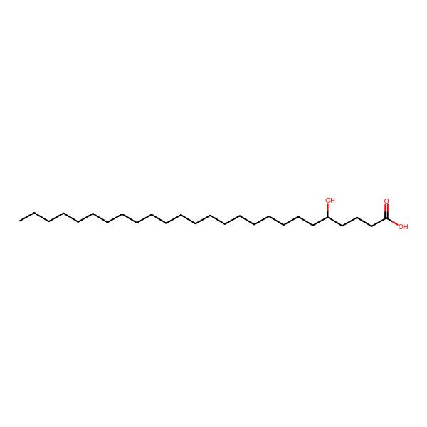 2D Structure of delta-Hydroxy hexacosanoic acid