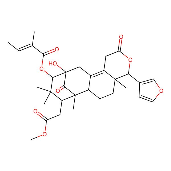 2D Structure of delta(8,14)-2-Hydroxy-6-deoxyswietenine