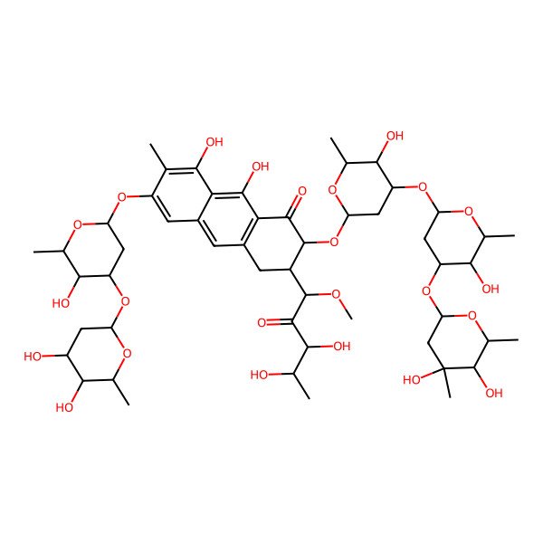 2D Structure of Deoliosyl-3C-|A-L-digitoxosyl-MTM