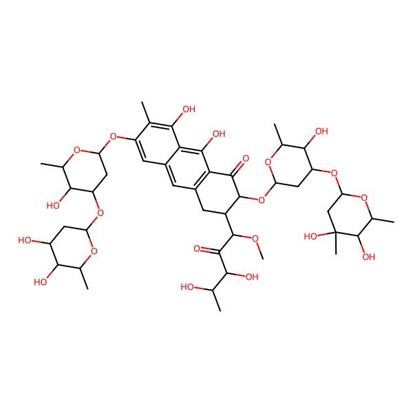 2D Structure of Deoliosyl-3C-beta-D-mycarosyl-mithramycin