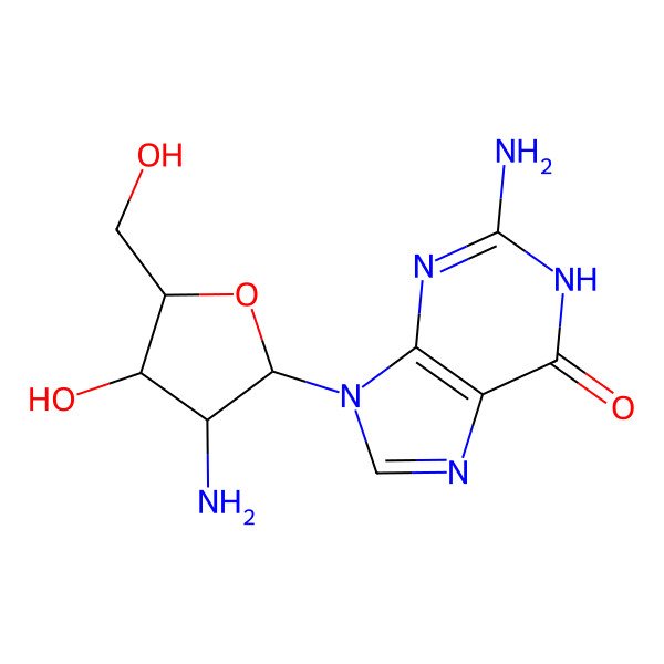2D Structure of Deoxyguanosine,2'-amino